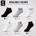Jockey + Crown Heart 6 Pairs Ankle Socks Combo – Everyday Comfort & Style (Black, Grey, White)