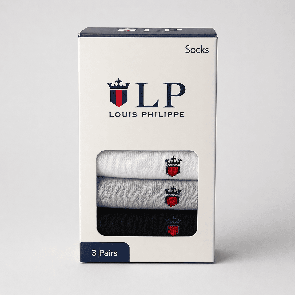 3 Pair Ankle Socks – Everyday Comfort (White, Light Grey, Black)