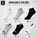 Crown Heart + Tommy Hilfiger 6 Pairs Ankle Socks Combo – Everyday Comfort & Style (Black, Grey, White)