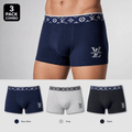 Louis Vuitton 3 Pack Trunks – Comfortable Everyday Innerwear (Navy Blue, Grey, Black)