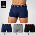 LV 3 Pack Trunks – Comfortable Everyday Innerwear (Navy, Grey, Black)