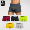 PMAY 5 Pack Trunks – Comfortable Everyday Innerwear (Black, Neon Green, Maroon)