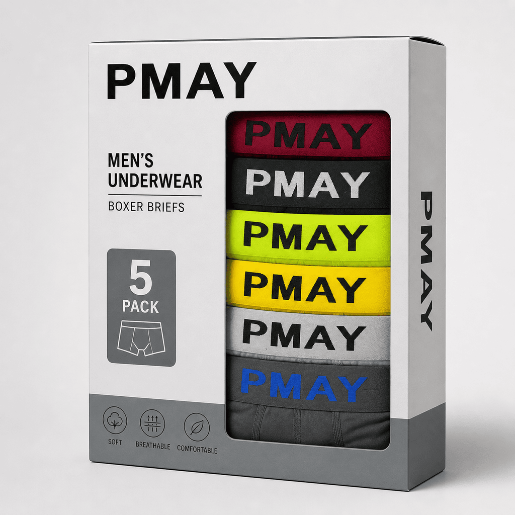 PMAY 5 Pack Trunks – Comfortable Everyday Innerwear (Black, Neon Green, Maroon)