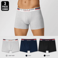 U.S. Polo Assn. 3 Pack Trunks – Comfortable Everyday Innerwear (Light Grey, Navy, Black)