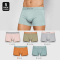 WISDOM Trunks – Comfortable Everyday Innerwear (Light Pink, Olive Green, Light Grey)