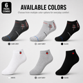 Burberry + Crown Heart 6 Pairs Ankle Socks Combo – Everyday Comfort & Style (Black, Grey, White)