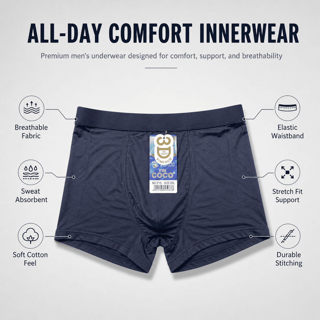 4 Pack Trunks – Comfortable Everyday Innerwear (Navy Blue, Charcoal Grey, Steel Blue)