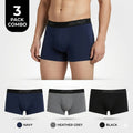 JOCKEY 3 Pack Trunks – Comfortable Everyday Innerwear (Navy, Heather Grey, Black)