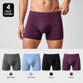 4 Pack Trunks – Comfortable Everyday Innerwear (Black, Dark Grey, Light Blue)