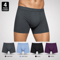 4 Pack Trunks – Comfortable Everyday Innerwear (Black, Dark Grey, Light Blue)