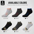 Reebok + Jockey 6 Pairs Ankle Socks Combo – Everyday Comfort & Style (Black, Grey, Light Grey)
