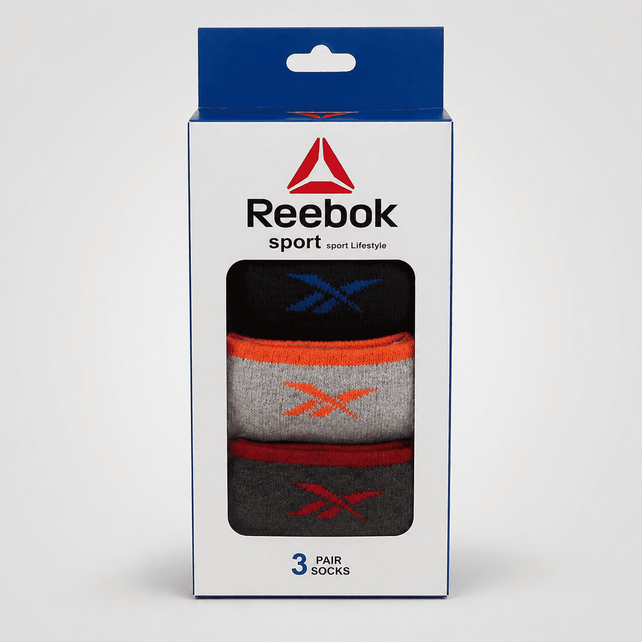 Reebok 3 Pair Ankle Socks – Everyday Comfort (Light Grey, Dark Grey, Black)